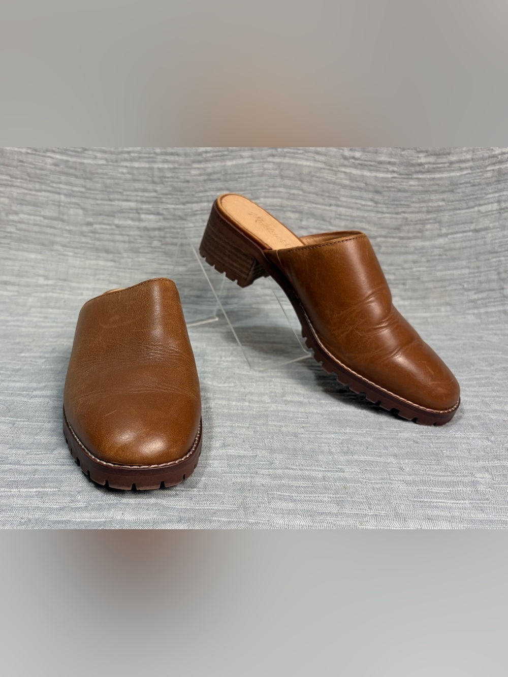 Madewell The Mindy Lugsole Mules in brown leather